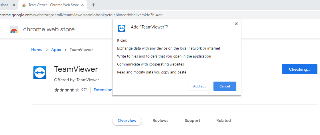 teamviewer extension for chrome